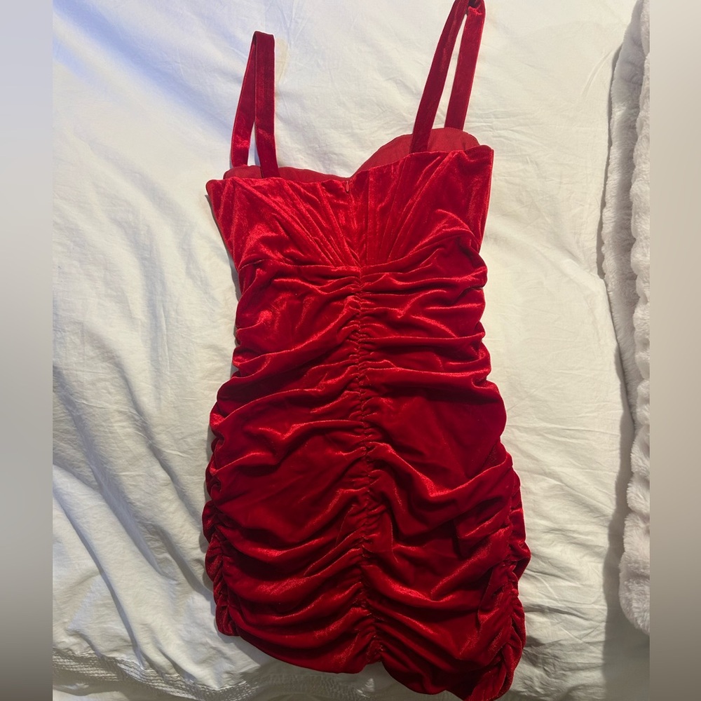 Red Mini Dress - Picture 3 of 4